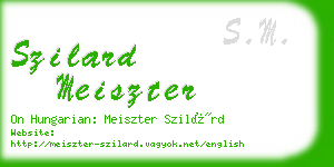 szilard meiszter business card